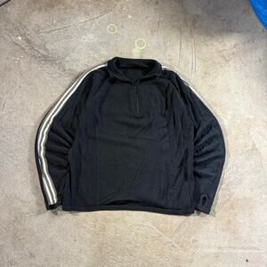 Black Wool 1/4 Zip Sweater